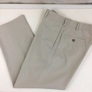 Pro Tour Khaki Flat Front Pants Men's 34x29